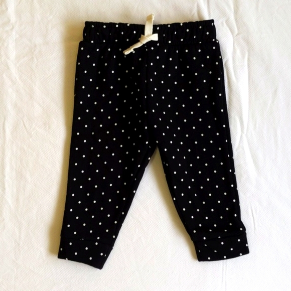 george polkadot fleece lined joggers sweatpants 3-6 months baby girl - Picture 1 of 5